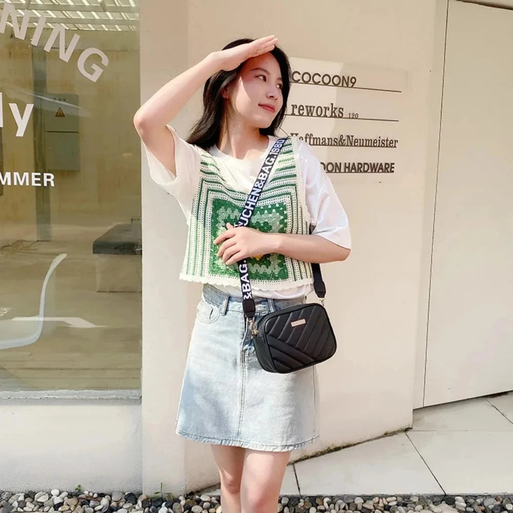 Compact Everyday Crossbody Stripe Bag